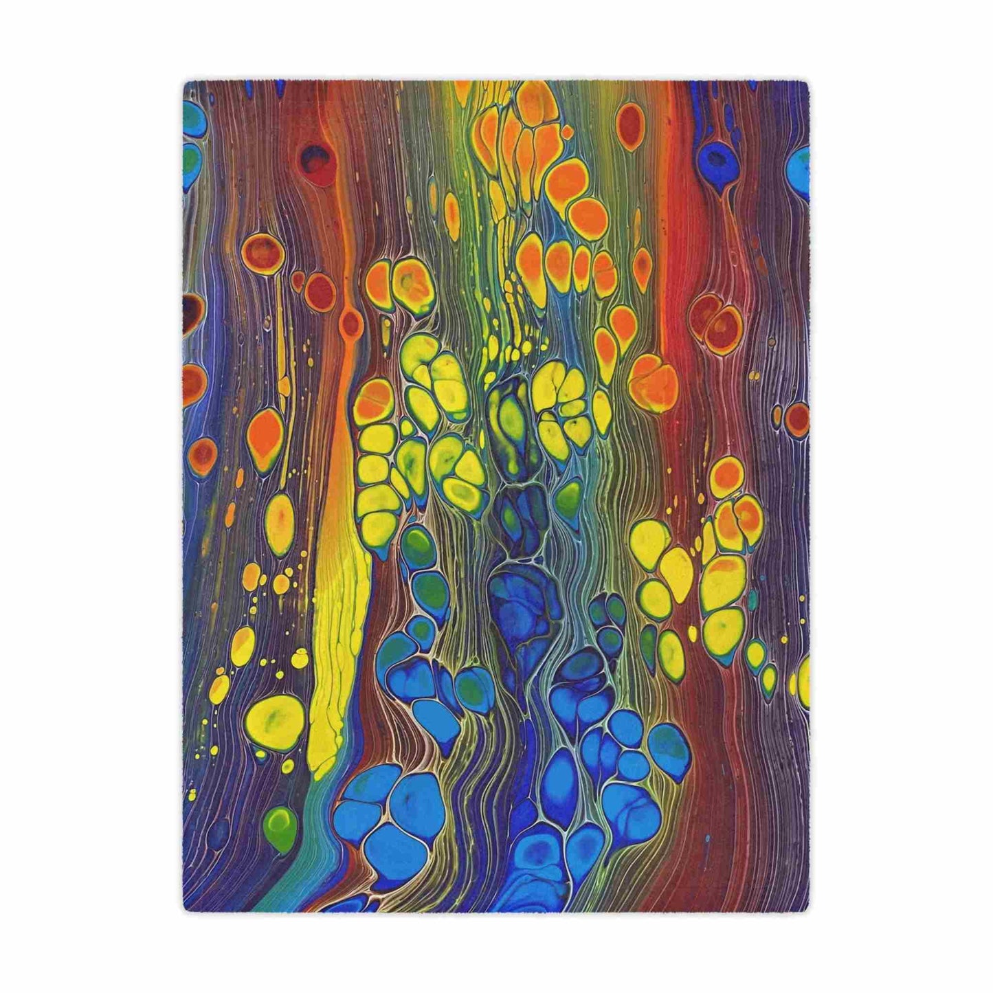 Rainbow Cozy Blanket with Abstract Design, Soft Touch