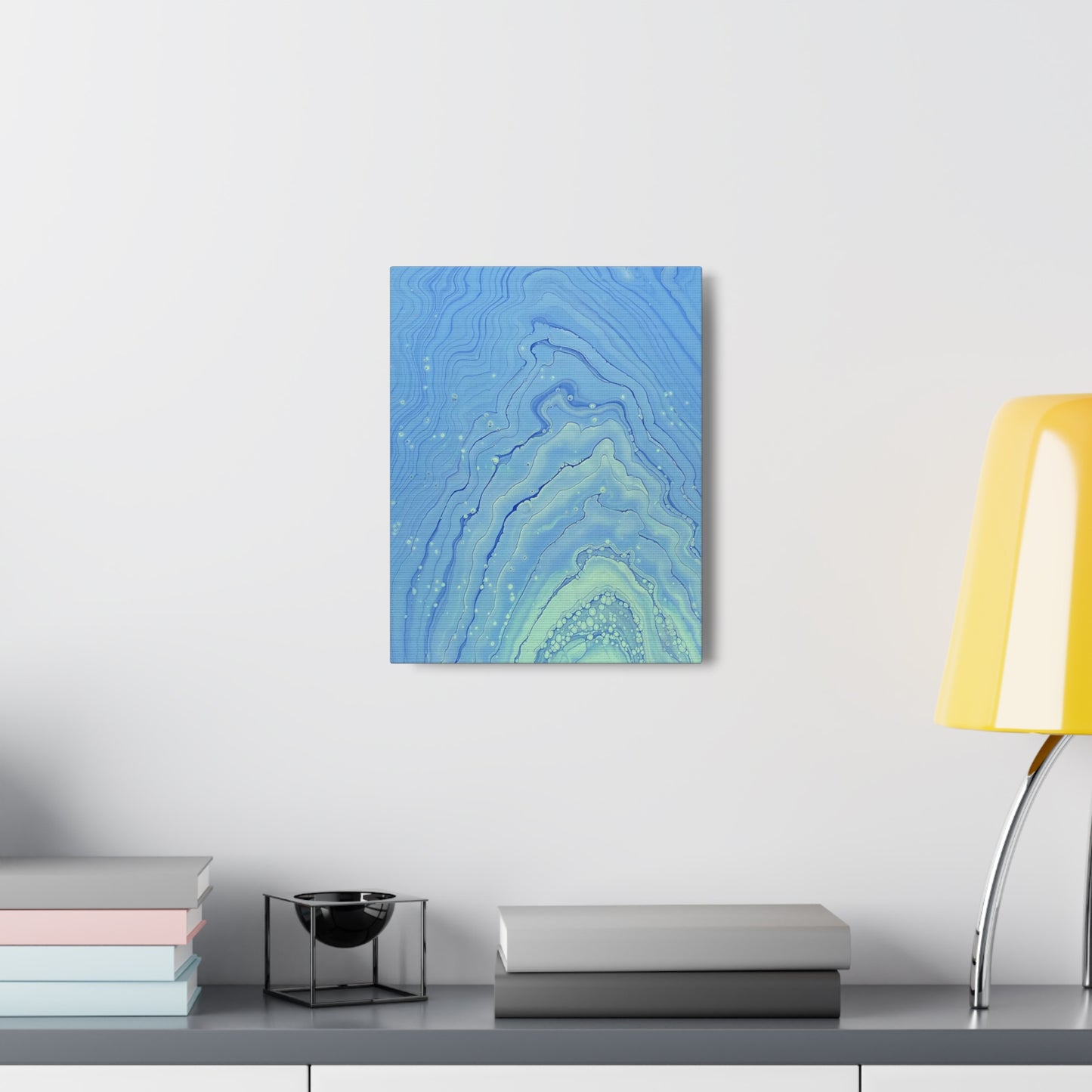 Abstract Blue Geode Canvas Print