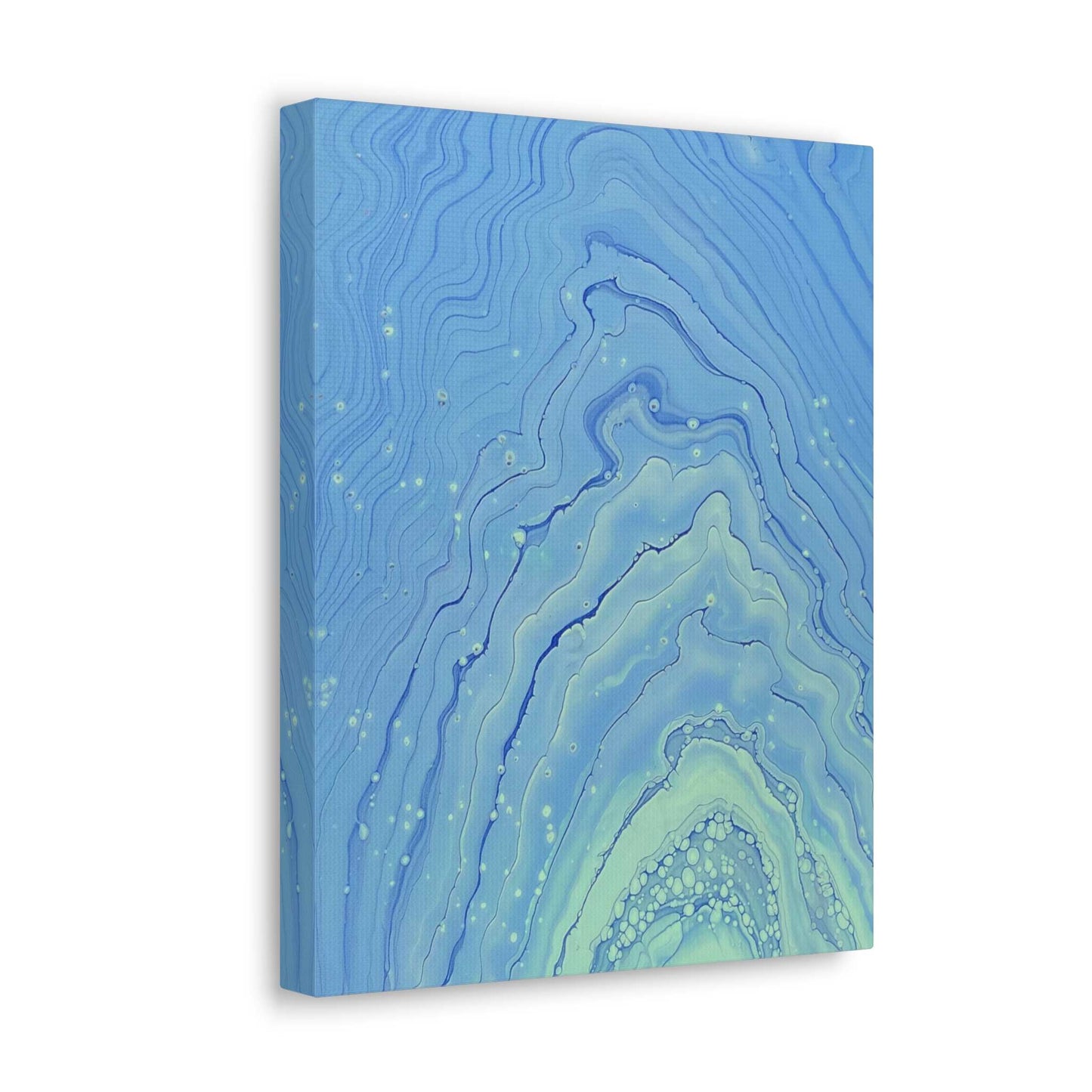 Abstract Blue Geode Canvas Print