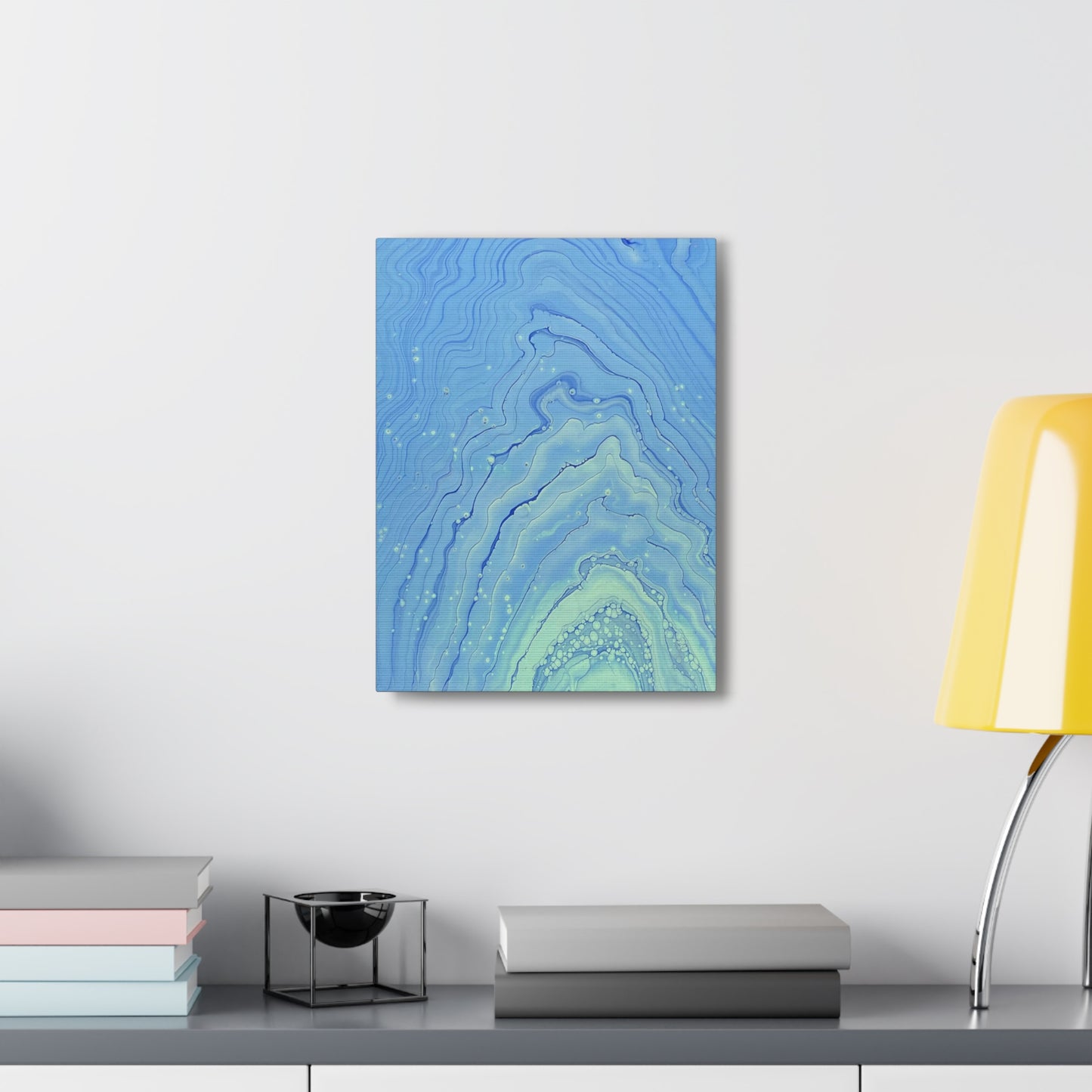 Abstract Blue Geode Canvas Print