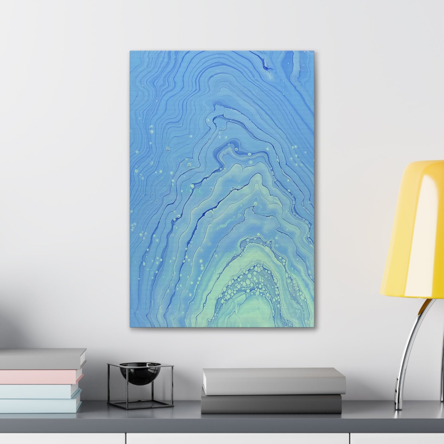 Abstract Blue Geode Canvas Print