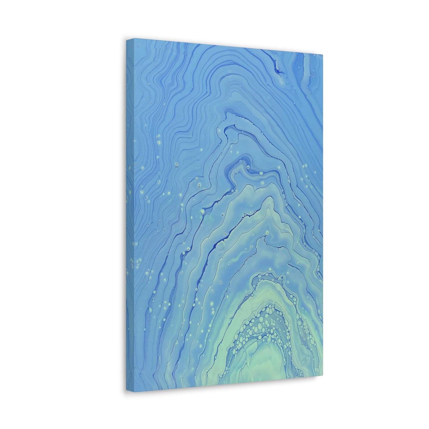 Abstract Blue Geode Canvas Print