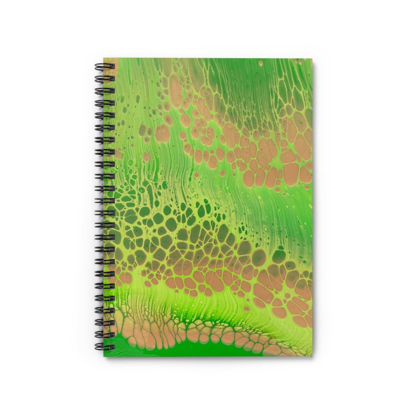 Green and Gold, Funky Retro, Spiral Notebook