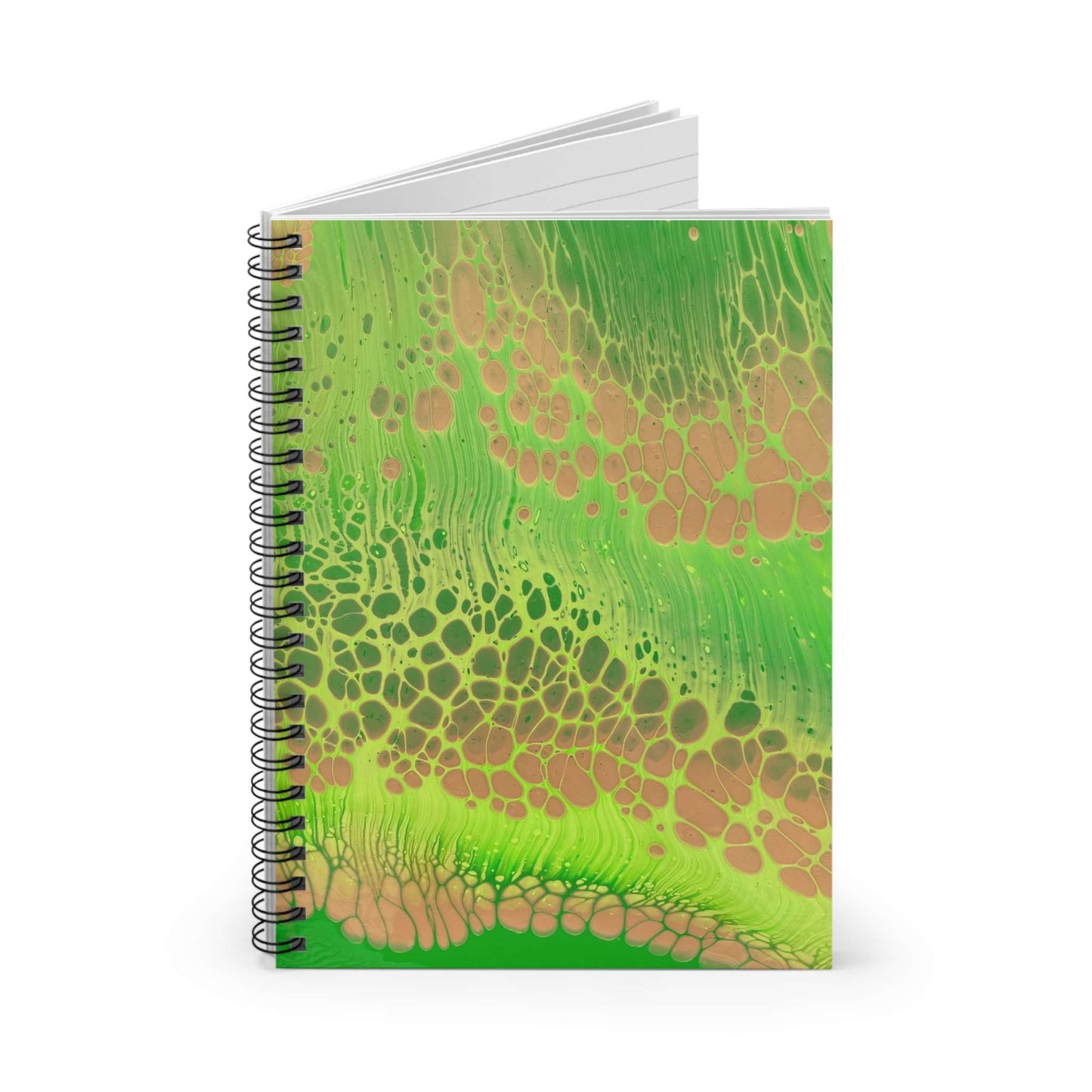 Green and Gold, Funky Retro, Spiral Notebook