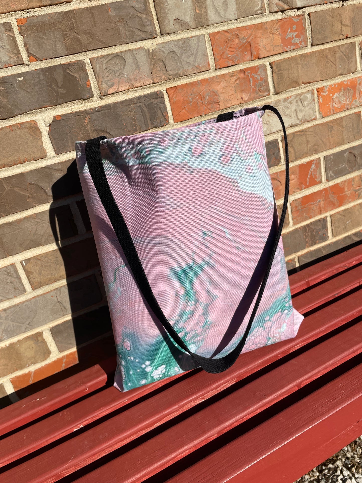 Pink Marble Elegance Tote Bag