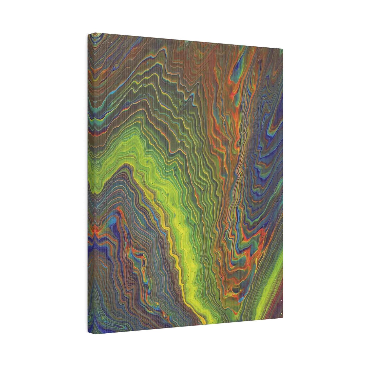 Rainbow Chaos Matte Stretched Canvas