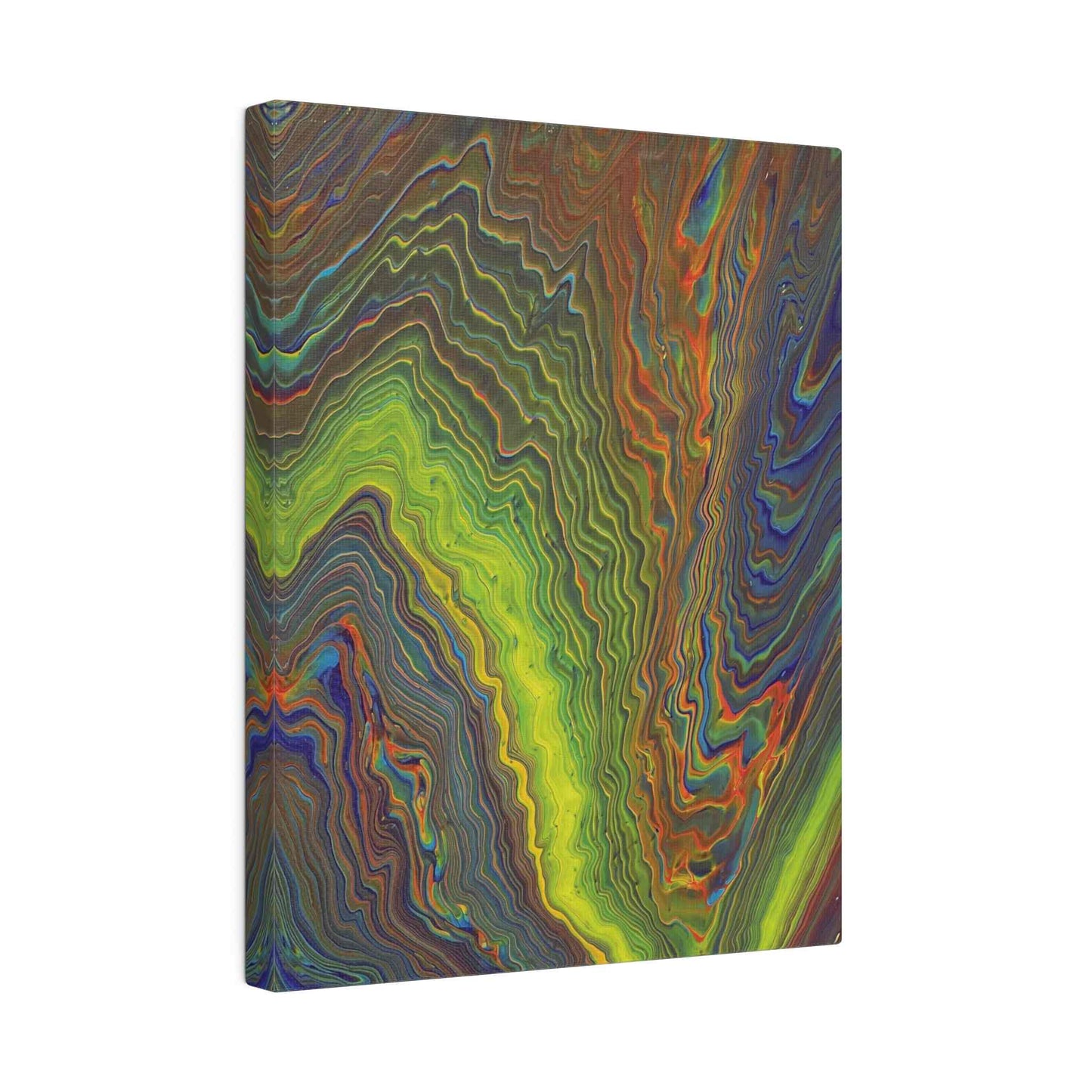 Rainbow Chaos Matte Stretched Canvas