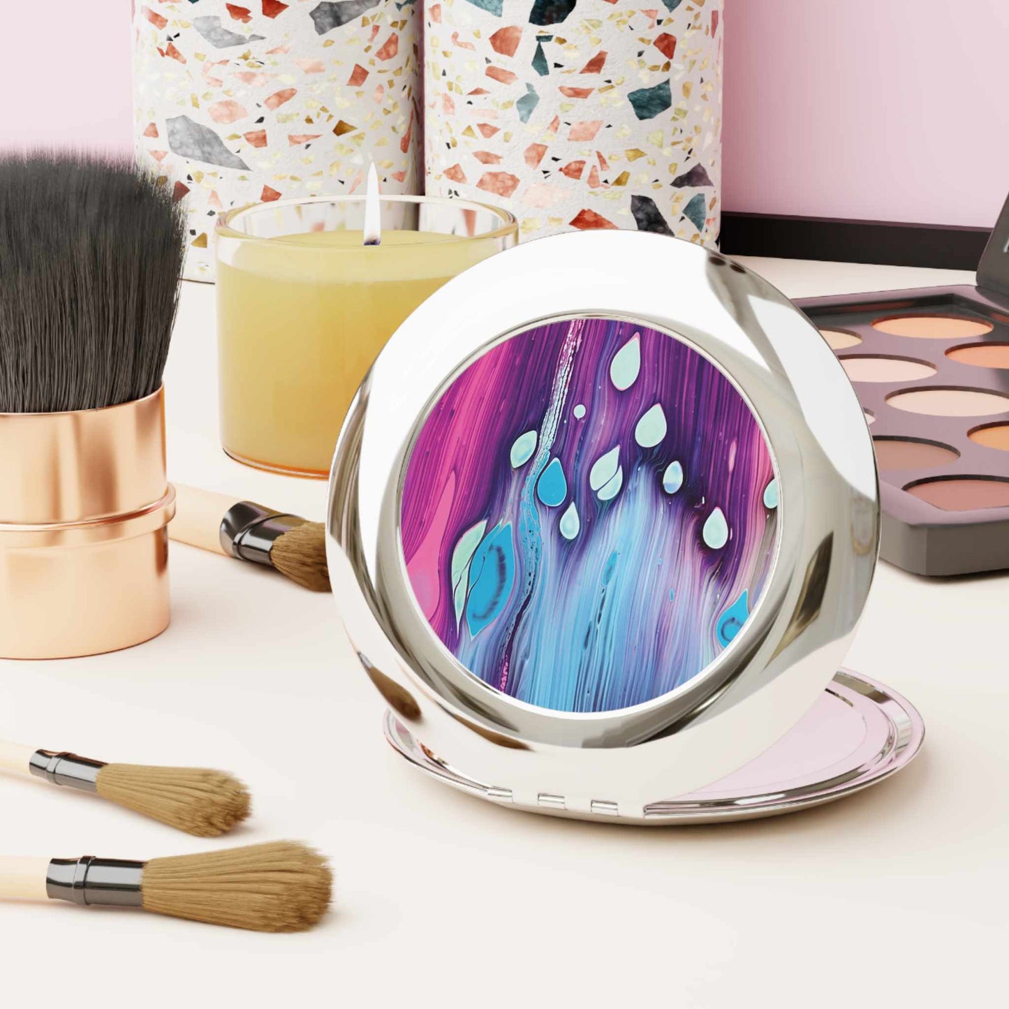 Pretty Vibes Compact Travel Mirror