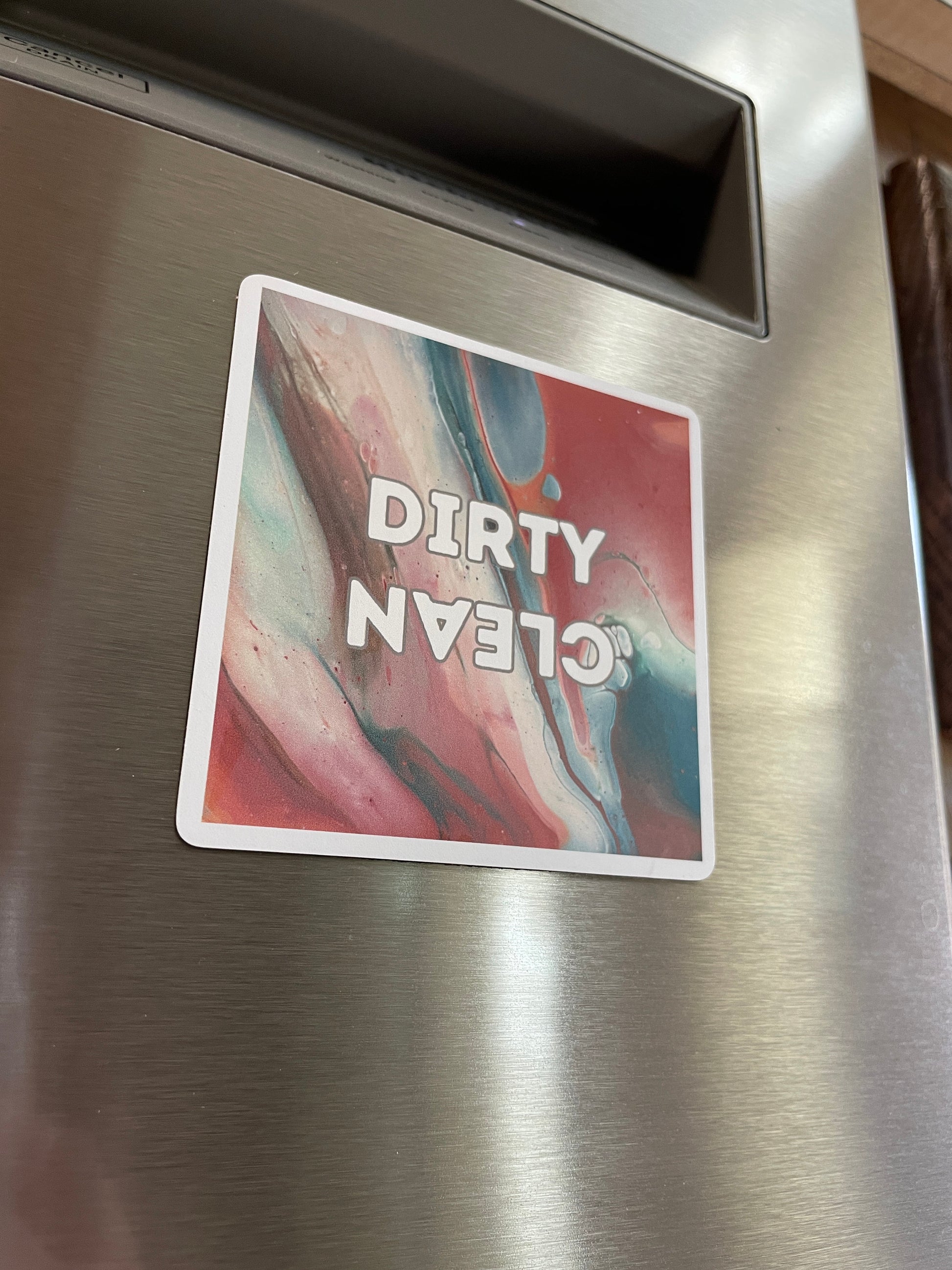 Rustic Elegance Abstract Dishwasher Magnet - Where Nature's Palette Meets Modern Convenience