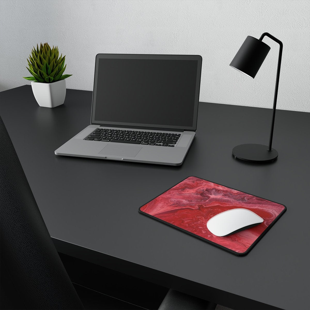 Red and Pink Lava Designed Mousepad