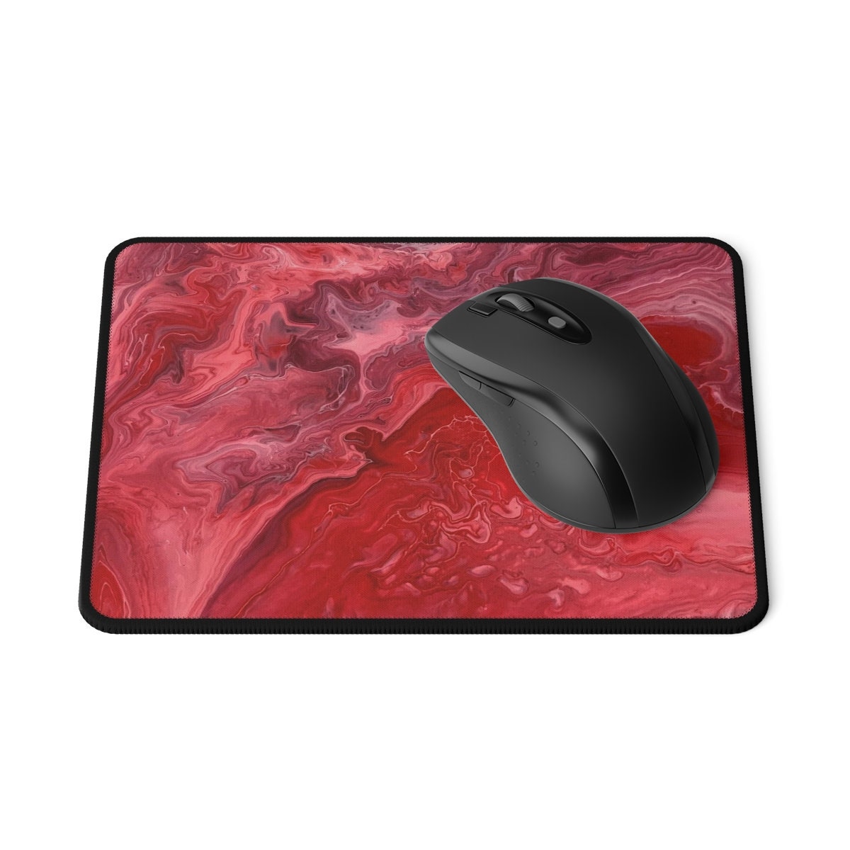 Red and Pink Lava Designed Mousepad