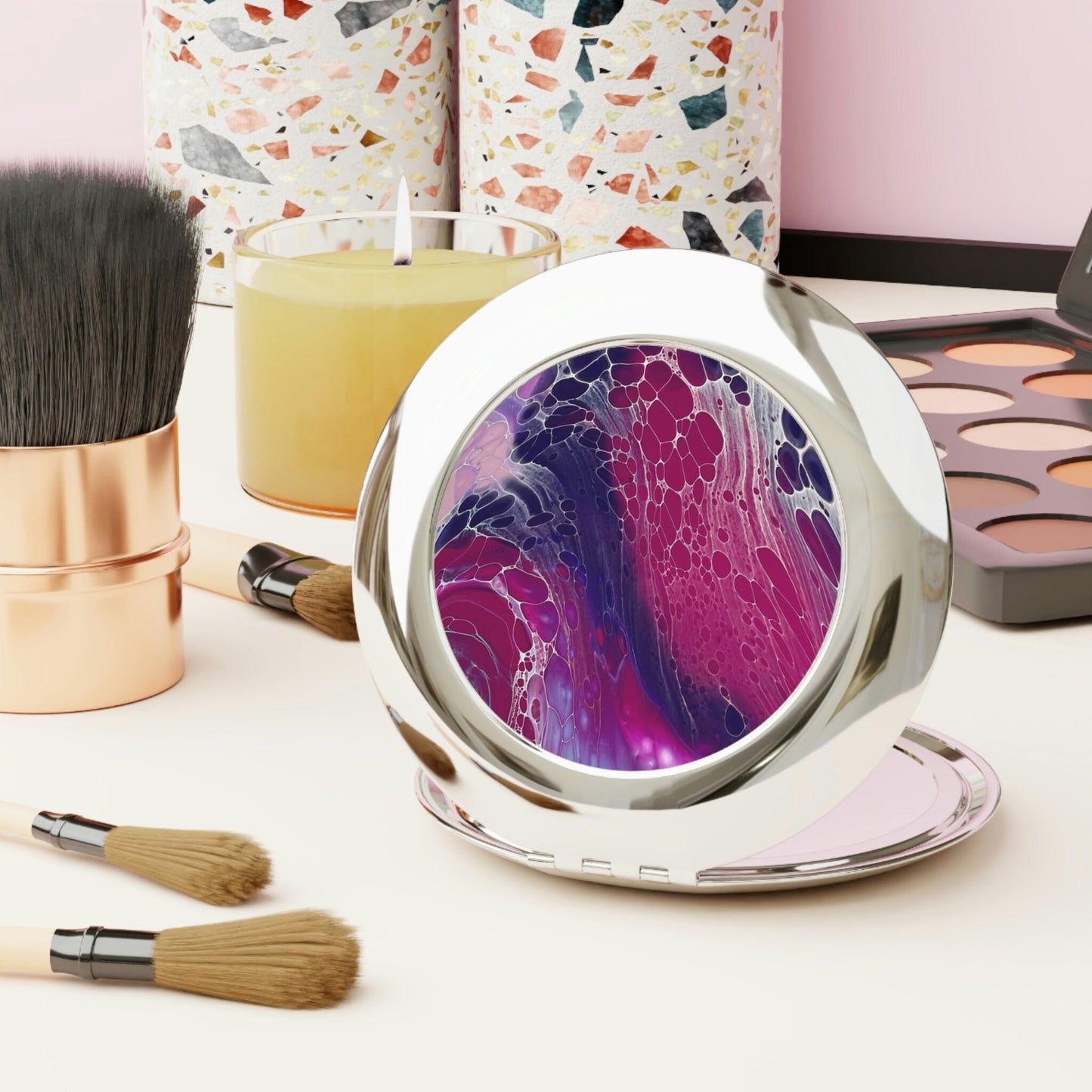 Romantic Compact Travel Mirror