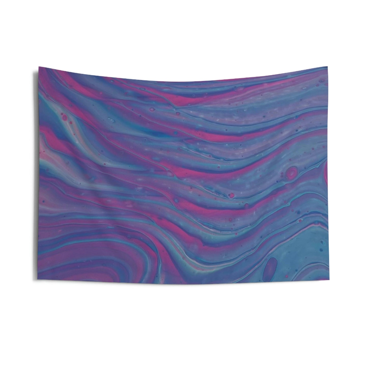 Pink and Blue Wave, Cute Tapestry