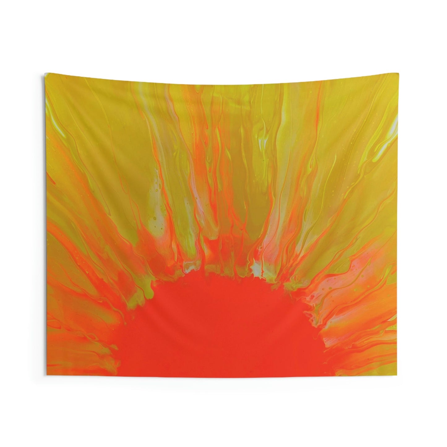 Sunrise Art Tapestry with Sun Rays for Boho Home Decor