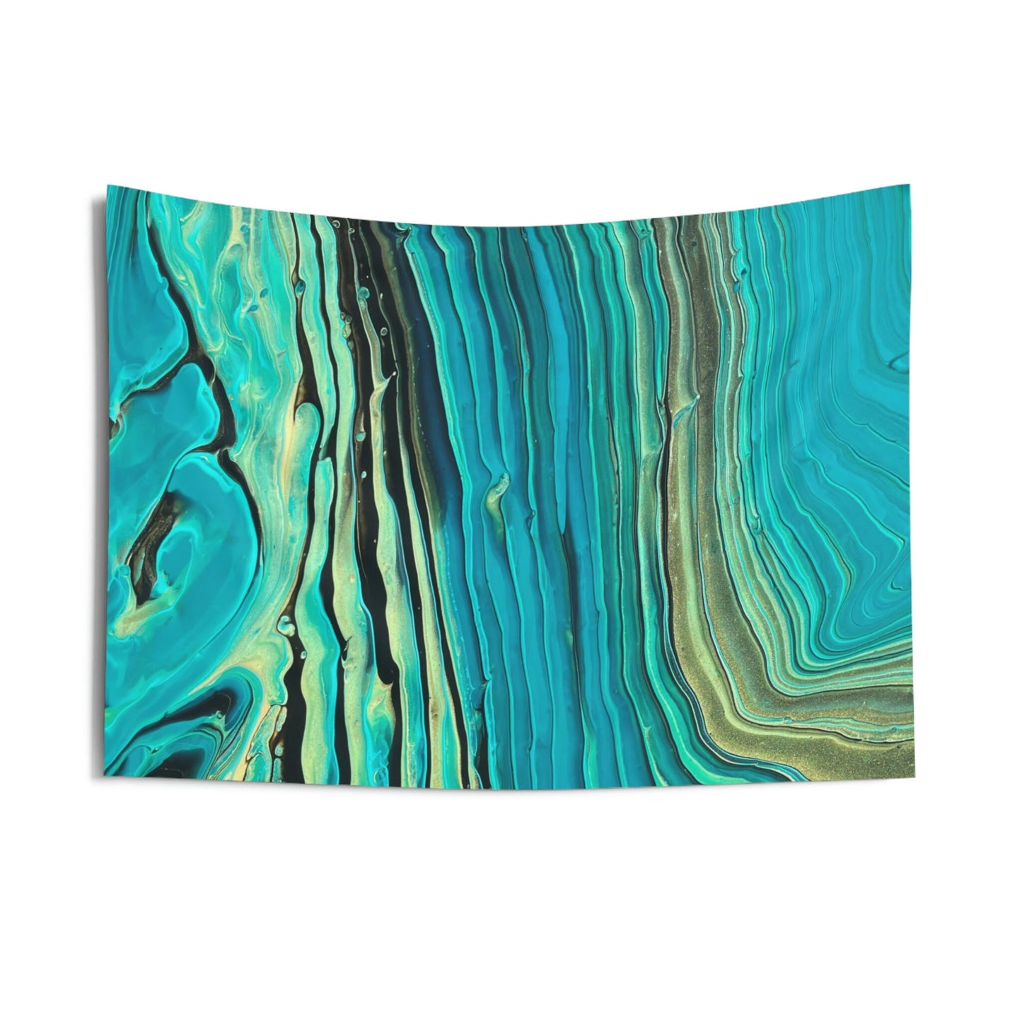 Teal Dreams Abstract, Classic Art Tapestry