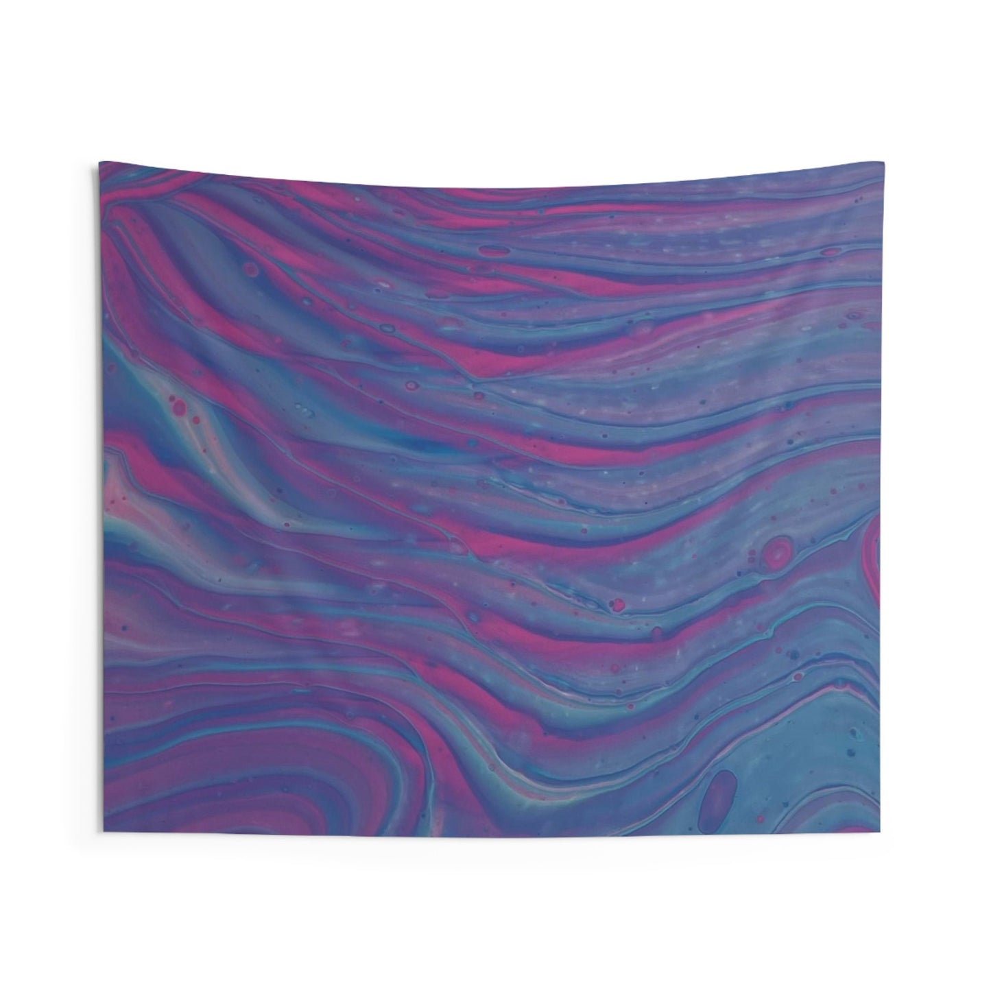 Pink and Blue Wave, Cute Tapestry