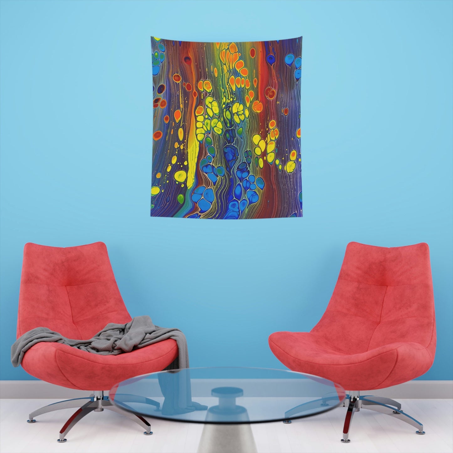 Rainbow Bubbles Tapestry Wall Decor for Home Living Space