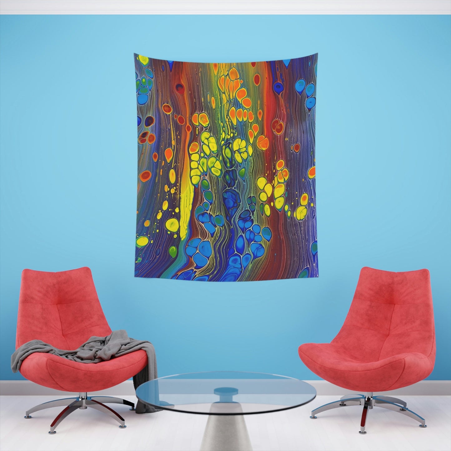 Rainbow Bubbles Tapestry Wall Decor for Home Living Space