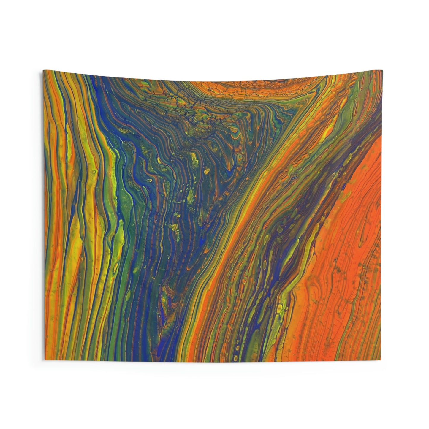 Retro Neon Planet Abstract Wall Tapestry