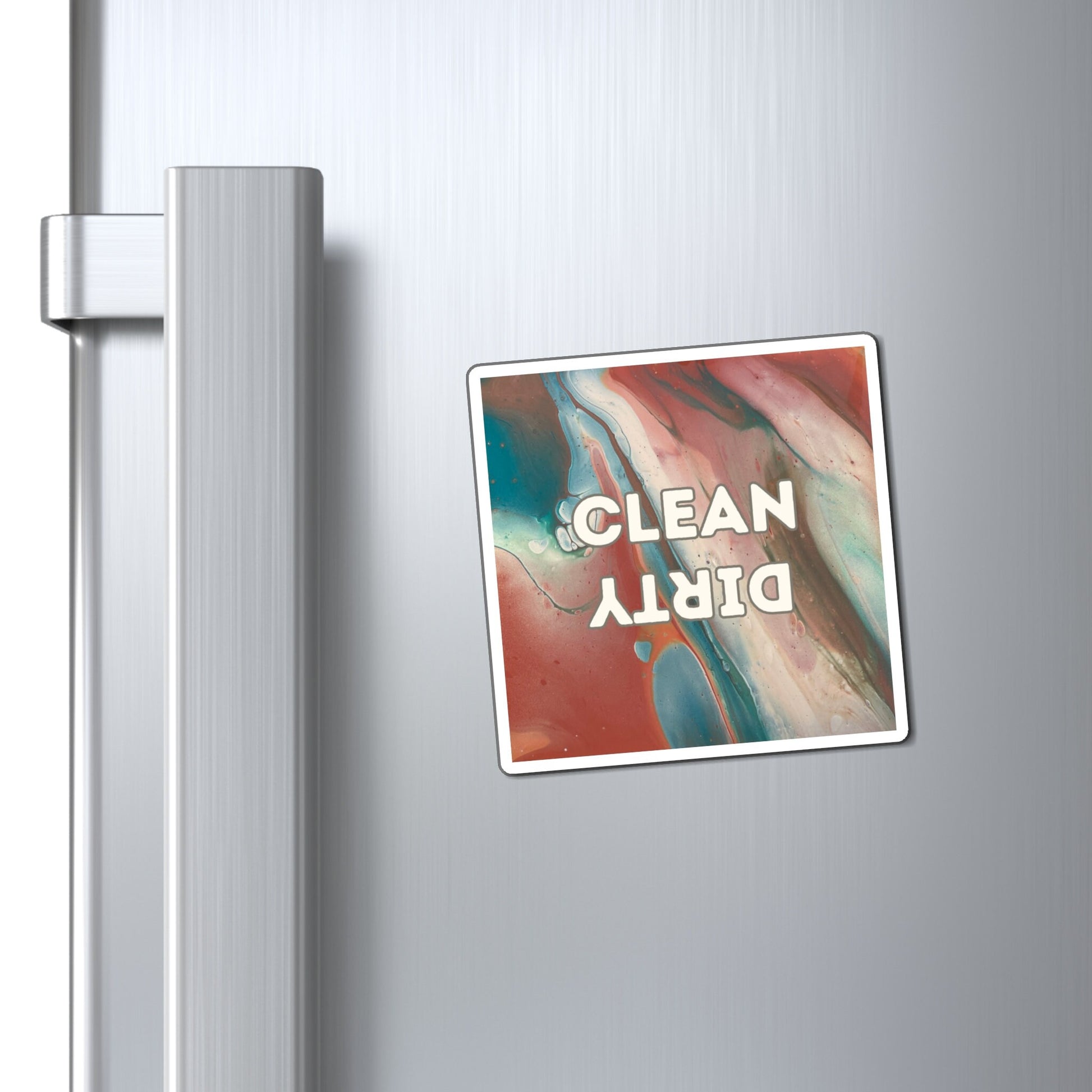 Rustic Elegance Abstract Dishwasher Magnet - Where Nature's Palette Meets Modern Convenience