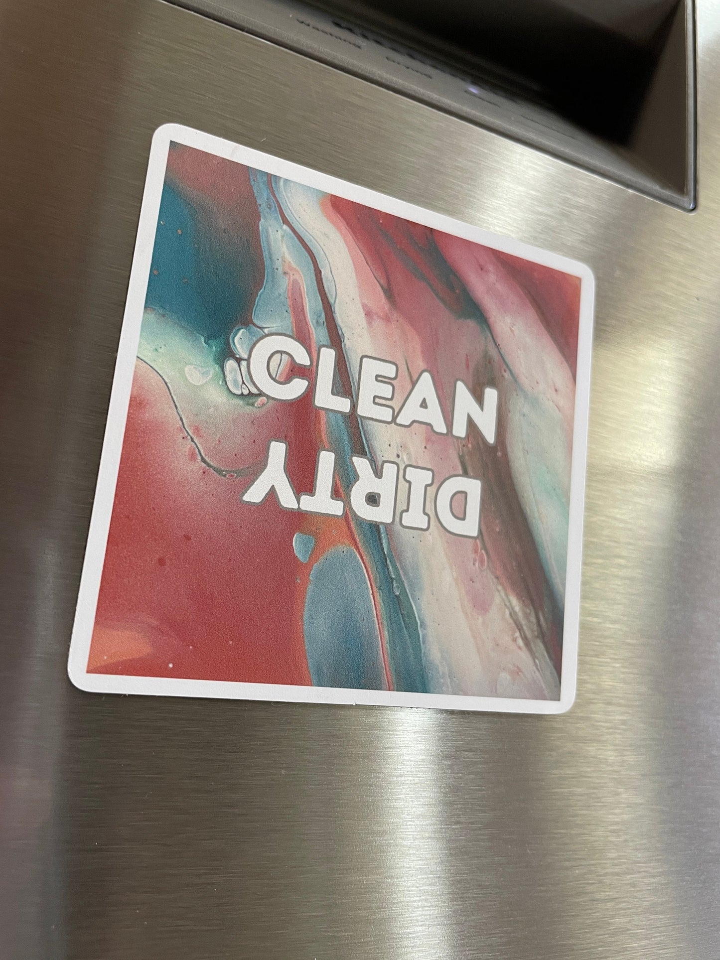 Rustic Elegance Abstract Dishwasher Magnet - Where Nature's Palette Meets Modern Convenience