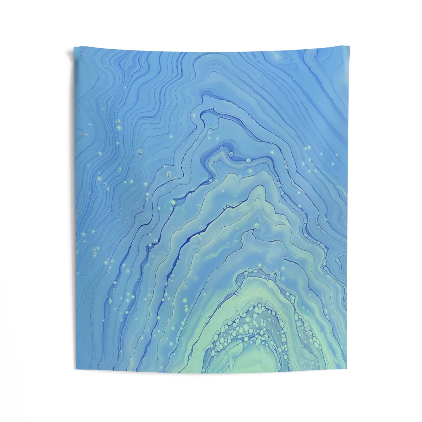 Mesmerizing Blue Geode Tapestry - Where Art and Nature Unite!