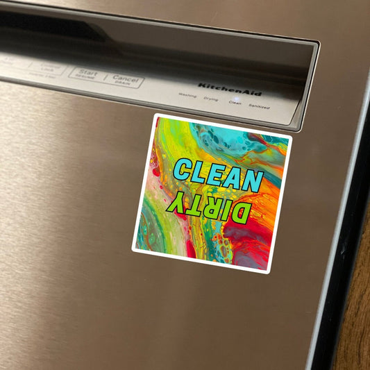 Vibrant Kaleidoscope Dishwasher Magnet