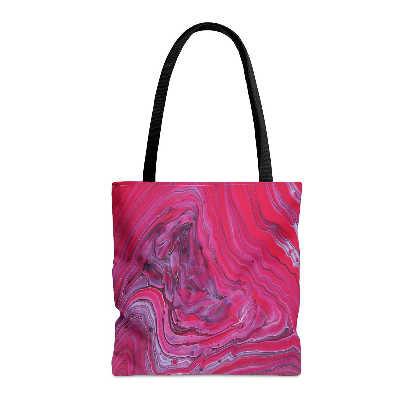 Edgy Pink and Red Swirl Tote Bag