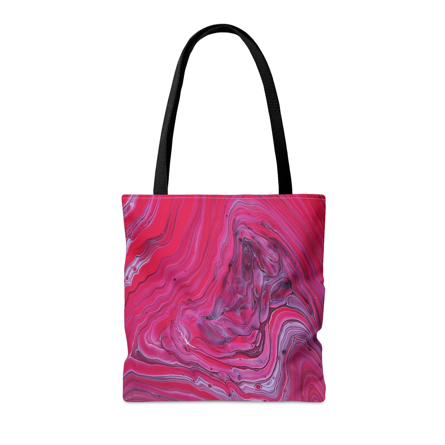 Edgy Pink and Red Swirl Tote Bag