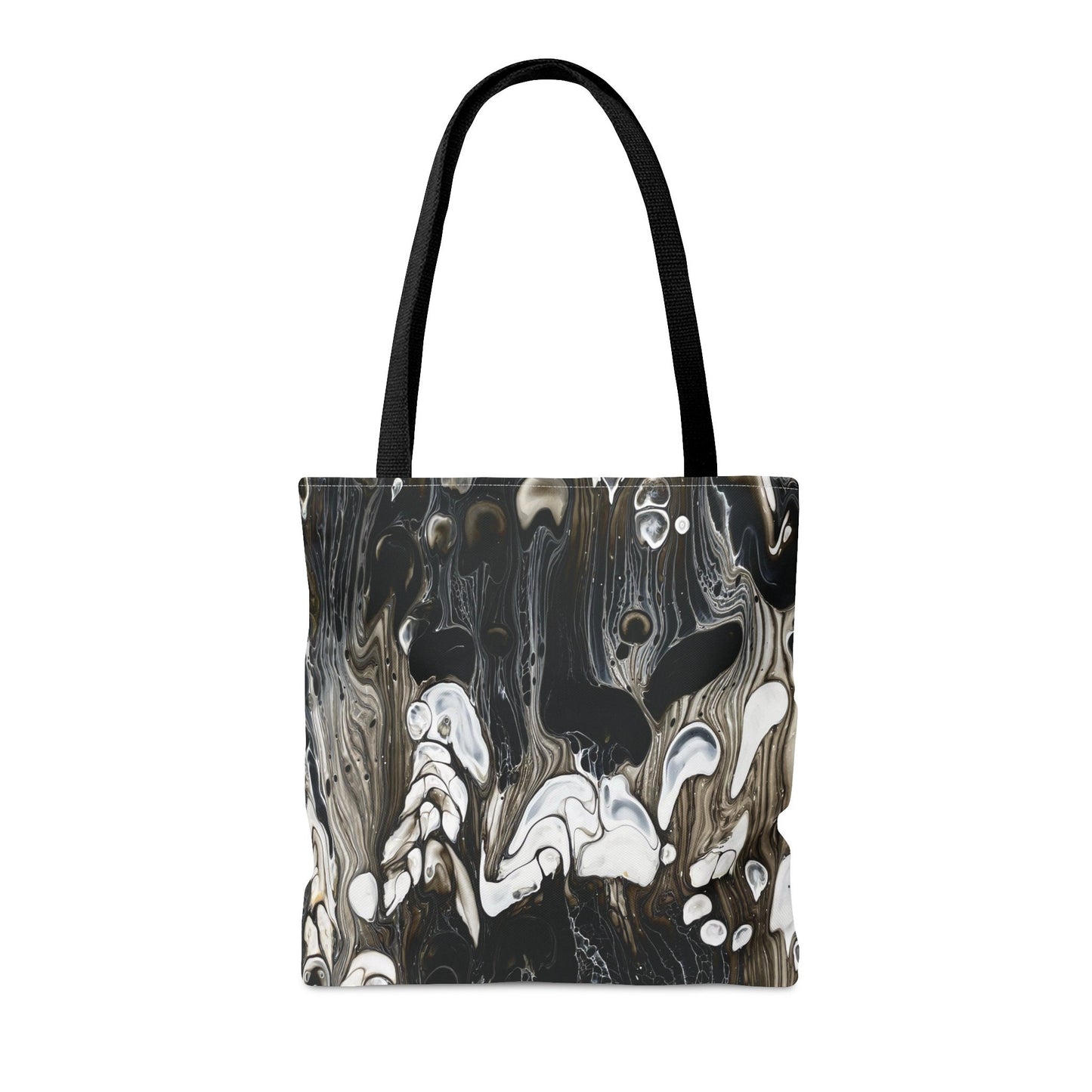 Punk Tote Bag Black and White Moody Design