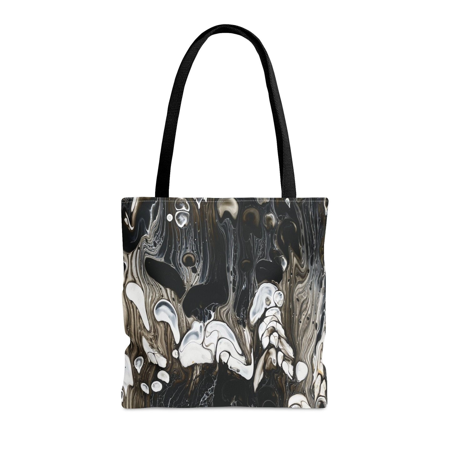 Punk Tote Bag Black and White Moody Design