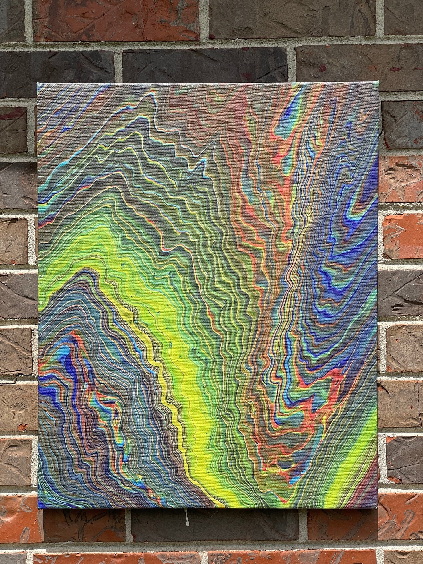 Rainbow Chaos Matte Stretched Canvas