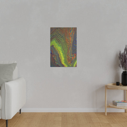 Rainbow Chaos Matte Stretched Canvas