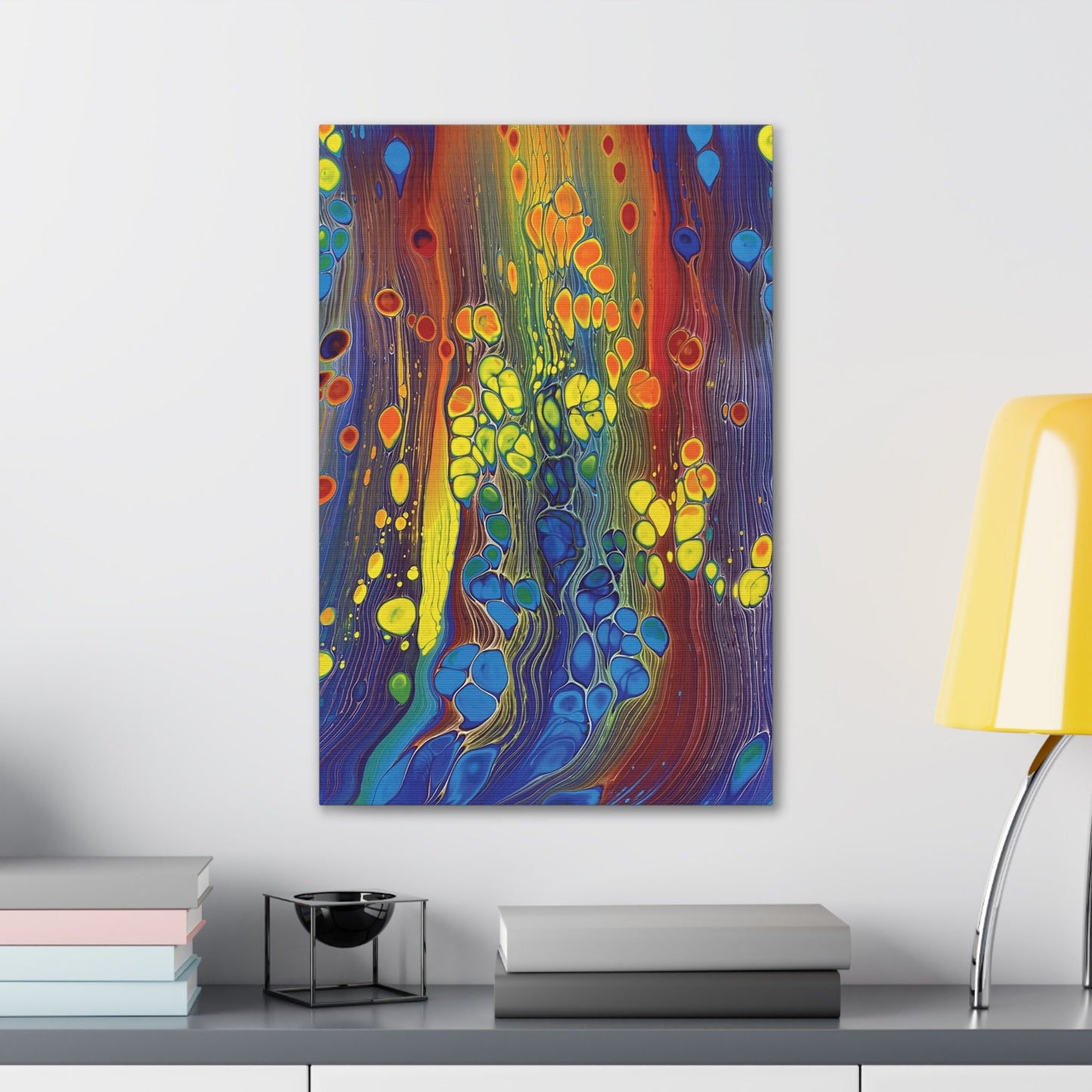 Groovy Rainbow Bubbles Canvas Print