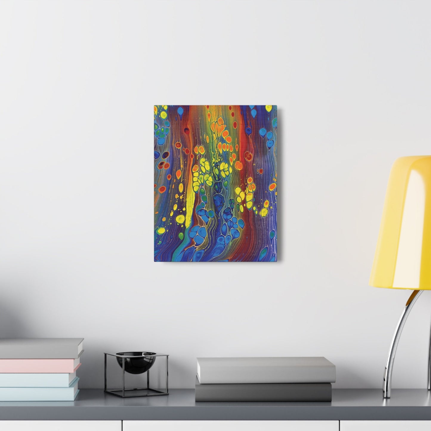 Groovy Rainbow Bubbles Canvas Print