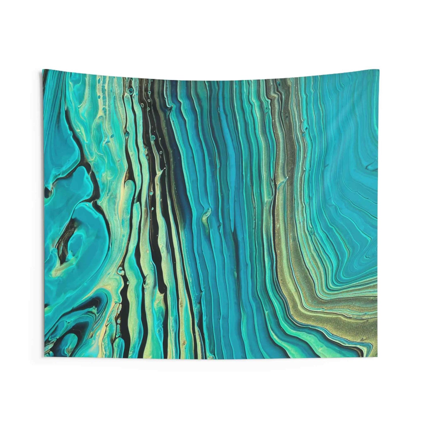 Teal Dreams Abstract, Classic Art Tapestry