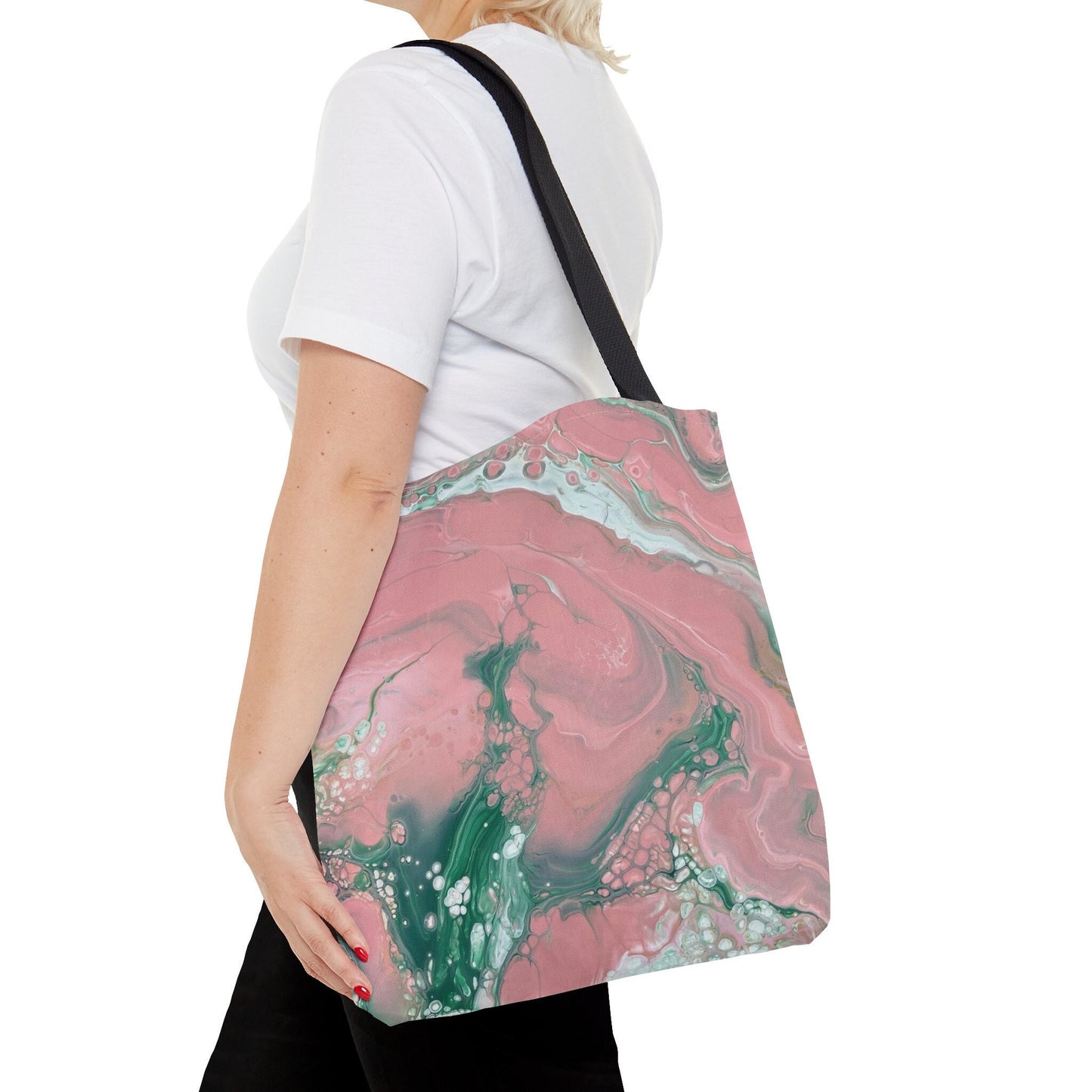 Pink Marble Elegance Tote Bag