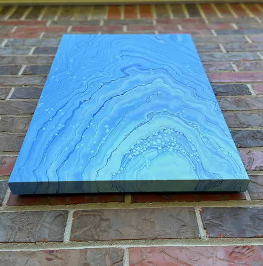 Abstract Blue Geode Canvas Print