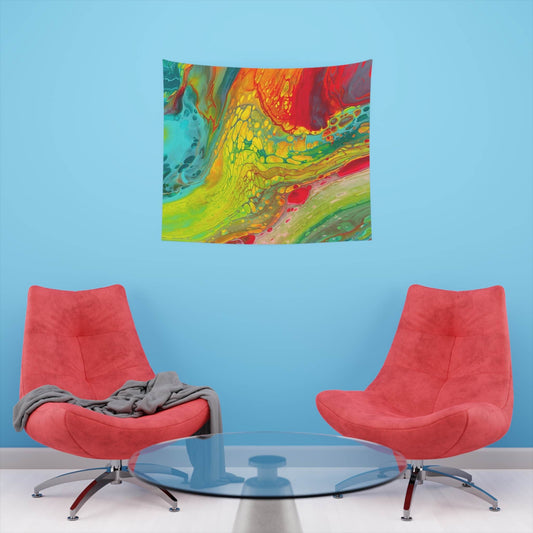 Bright Abstract Design Wall Art Tapestry Funky Retro Decor